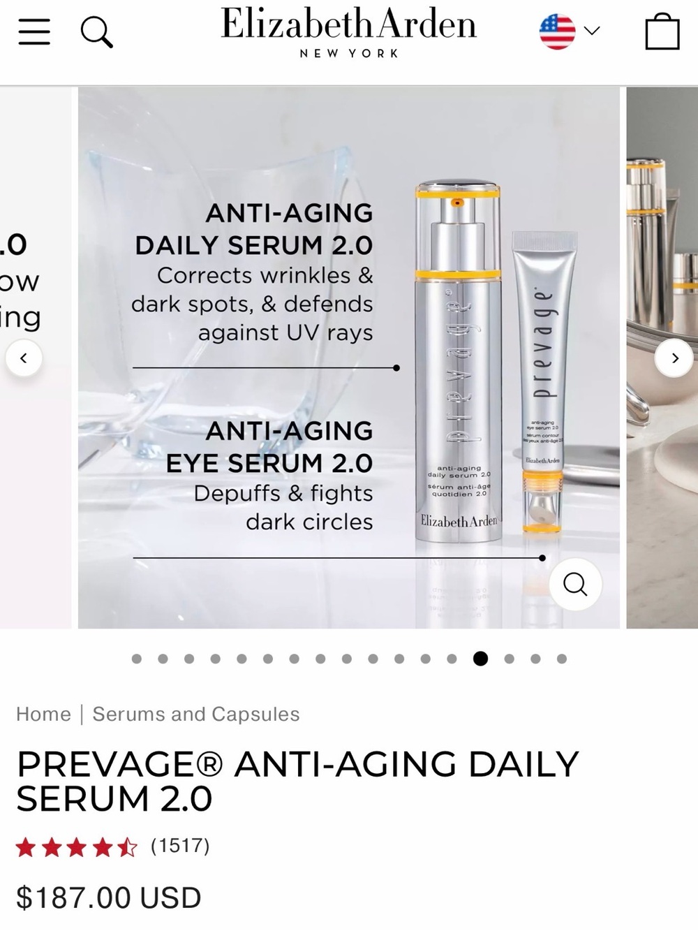 Elizabeth Arden Prevage Daily Serum 2.0 - 1.7Fl oz sealed - Picture 6 of 8